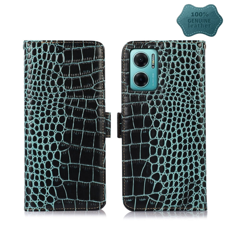Custodia per telefono in pelle di vacchetta di coccodrillo, For Xiaomi Redmi Note 11E / 10 5G, For Xiaomi Poco M4 Pro 4G, For Xiaomi Poco X4 Pro 5G