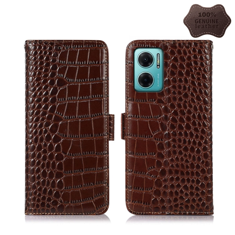 Custodia per telefono in pelle di vacchetta di coccodrillo, For Xiaomi Redmi Note 11E / 10 5G, For Xiaomi Poco M4 Pro 4G, For Xiaomi Poco X4 Pro 5G