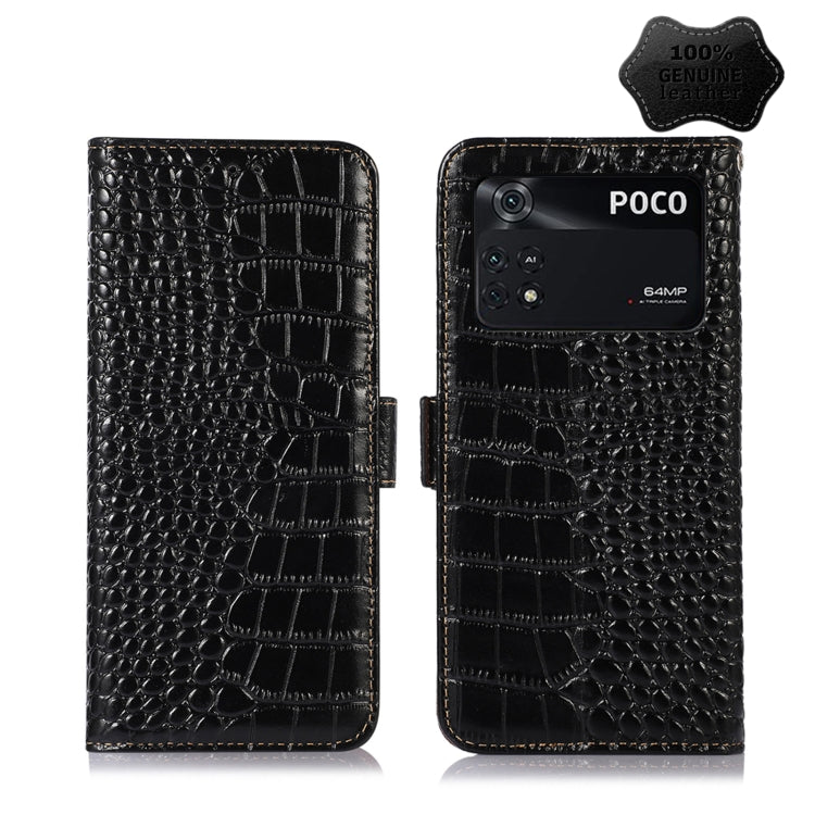 Custodia per telefono in pelle di vacchetta di coccodrillo, For Xiaomi Redmi Note 11E / 10 5G, For Xiaomi Poco M4 Pro 4G, For Xiaomi Poco X4 Pro 5G