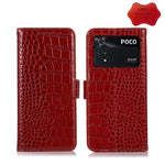 Custodia per telefono in pelle di vacchetta di coccodrillo, For Xiaomi Redmi Note 11E / 10 5G, For Xiaomi Poco M4 Pro 4G, For Xiaomi Poco X4 Pro 5G