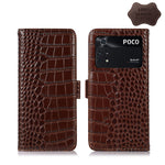 Custodia per telefono in pelle di vacchetta di coccodrillo, For Xiaomi Redmi Note 11E / 10 5G, For Xiaomi Poco M4 Pro 4G, For Xiaomi Poco X4 Pro 5G