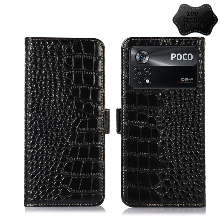 Custodia per telefono in pelle di vacchetta di coccodrillo, For Xiaomi Redmi Note 11E / 10 5G, For Xiaomi Poco M4 Pro 4G, For Xiaomi Poco X4 Pro 5G