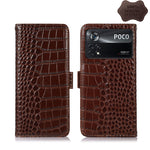 Custodia per telefono in pelle di vacchetta di coccodrillo, For Xiaomi Redmi Note 11E / 10 5G, For Xiaomi Poco M4 Pro 4G, For Xiaomi Poco X4 Pro 5G