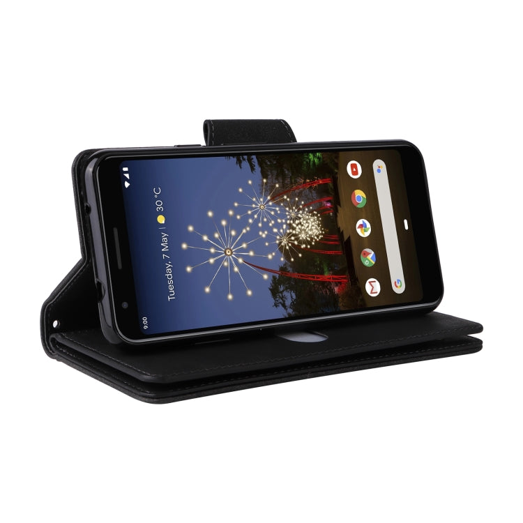 Rivetto Fibbia 9 carte Custodia per telefono in pelle a tre pieghe, For Google Pixel 3A, For Google Pixel 3A XL, For Google Pixel 4, For Google Pixel 4A 4G