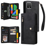 Rivetto Fibbia 9 carte Custodia per telefono in pelle a tre pieghe, For Google Pixel 3A, For Google Pixel 3A XL, For Google Pixel 4, For Google Pixel 4A 4G
