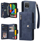 Rivetto Fibbia 9 carte Custodia per telefono in pelle a tre pieghe, For Google Pixel 3A, For Google Pixel 3A XL, For Google Pixel 4, For Google Pixel 4A 4G