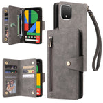 Rivetto Fibbia 9 carte Custodia per telefono in pelle a tre pieghe, For Google Pixel 3A, For Google Pixel 3A XL, For Google Pixel 4, For Google Pixel 4A 4G