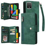 Rivetto Fibbia 9 carte Custodia per telefono in pelle a tre pieghe, For Google Pixel 3A, For Google Pixel 3A XL, For Google Pixel 4, For Google Pixel 4A 4G