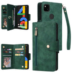 Rivetto Fibbia 9 carte Custodia per telefono in pelle a tre pieghe, For Google Pixel 3A, For Google Pixel 3A XL, For Google Pixel 4, For Google Pixel 4A 4G