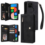 Rivetto Fibbia 9 carte Custodia per telefono in pelle a tre pieghe, For Google Pixel 4A 5G, For Google Pixel 4 XL, For Google Pixel 6, For Google Pixel 6 Pro