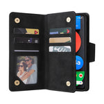 Rivetto Fibbia 9 carte Custodia per telefono in pelle a tre pieghe, For Google Pixel 4A 5G, For Google Pixel 4 XL, For Google Pixel 6, For Google Pixel 6 Pro