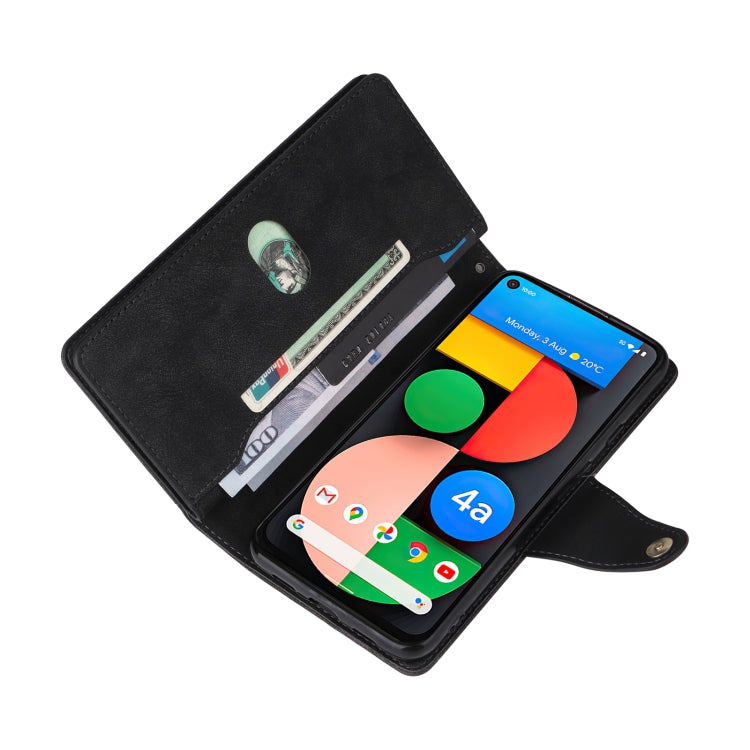 Rivetto Fibbia 9 carte Custodia per telefono in pelle a tre pieghe, For Google Pixel 4A 5G, For Google Pixel 4 XL, For Google Pixel 6, For Google Pixel 6 Pro