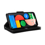 Rivetto Fibbia 9 carte Custodia per telefono in pelle a tre pieghe, For Google Pixel 4A 5G, For Google Pixel 4 XL, For Google Pixel 6, For Google Pixel 6 Pro