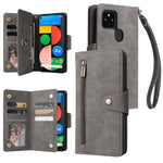Rivetto Fibbia 9 carte Custodia per telefono in pelle a tre pieghe, For Google Pixel 4A 5G, For Google Pixel 4 XL, For Google Pixel 6, For Google Pixel 6 Pro