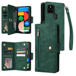 Rivetto Fibbia 9 carte Custodia per telefono in pelle a tre pieghe, For Google Pixel 4A 5G, For Google Pixel 4 XL, For Google Pixel 6, For Google Pixel 6 Pro