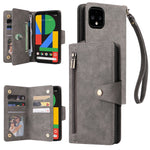 Rivetto Fibbia 9 carte Custodia per telefono in pelle a tre pieghe, For Google Pixel 4A 5G, For Google Pixel 4 XL, For Google Pixel 6, For Google Pixel 6 Pro