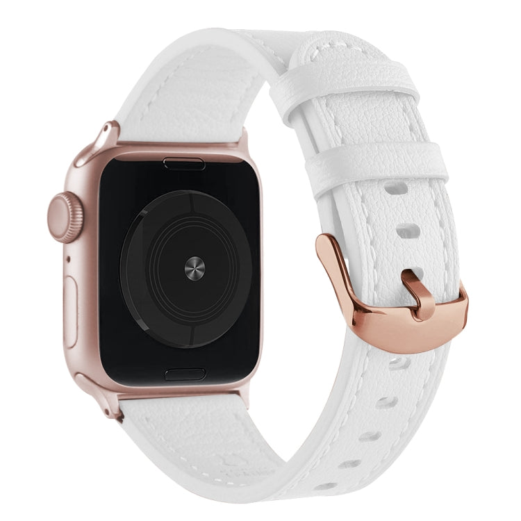Cinturino in vera pelle a vita piccola per Apple Watch Series, 7 41mm / 6&SE&5&4 40mm / 3&2&1 38mm, 7 45mm / 6&SE&5&4 44mm / 3&2&1 42mm