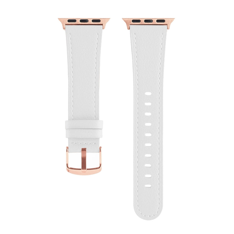 Cinturino in vera pelle a vita piccola per Apple Watch Series, 7 41mm / 6&SE&5&4 40mm / 3&2&1 38mm, 7 45mm / 6&SE&5&4 44mm / 3&2&1 42mm