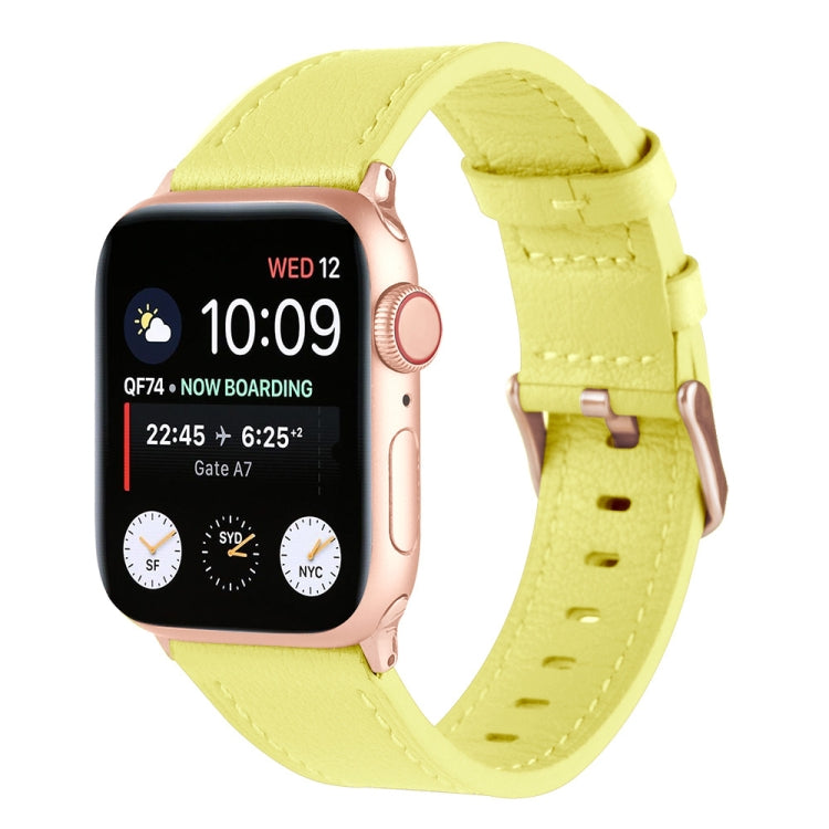 Cinturino in vera pelle a vita piccola per Apple Watch Series, 7 41mm / 6&SE&5&4 40mm / 3&2&1 38mm, 7 45mm / 6&SE&5&4 44mm / 3&2&1 42mm