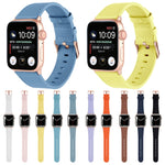 Cinturino in vera pelle a vita piccola per Apple Watch Series, 7 41mm / 6&SE&5&4 40mm / 3&2&1 38mm, 7 45mm / 6&SE&5&4 44mm / 3&2&1 42mm