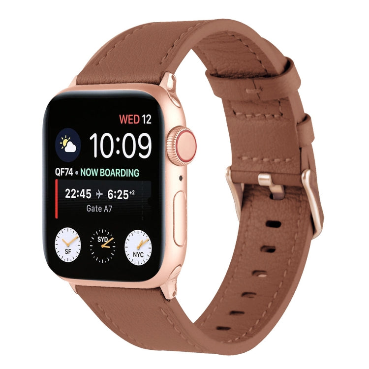 Cinturino in vera pelle a vita piccola per Apple Watch Series, 7 41mm / 6&SE&5&4 40mm / 3&2&1 38mm, 7 45mm / 6&SE&5&4 44mm / 3&2&1 42mm