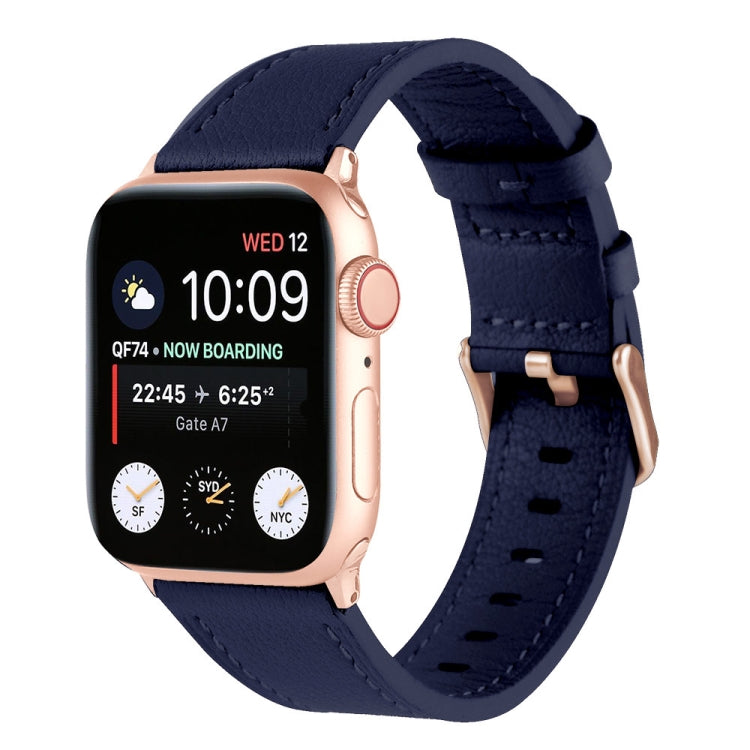 Cinturino in vera pelle a vita piccola per Apple Watch Series, 7 41mm / 6&SE&5&4 40mm / 3&2&1 38mm, 7 45mm / 6&SE&5&4 44mm / 3&2&1 42mm