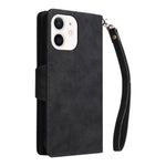 Custodia portafoglio in pelle 9 carte per iPhone 12 mini