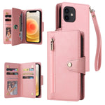 Custodia portafoglio in pelle 9 carte per iPhone 12 mini