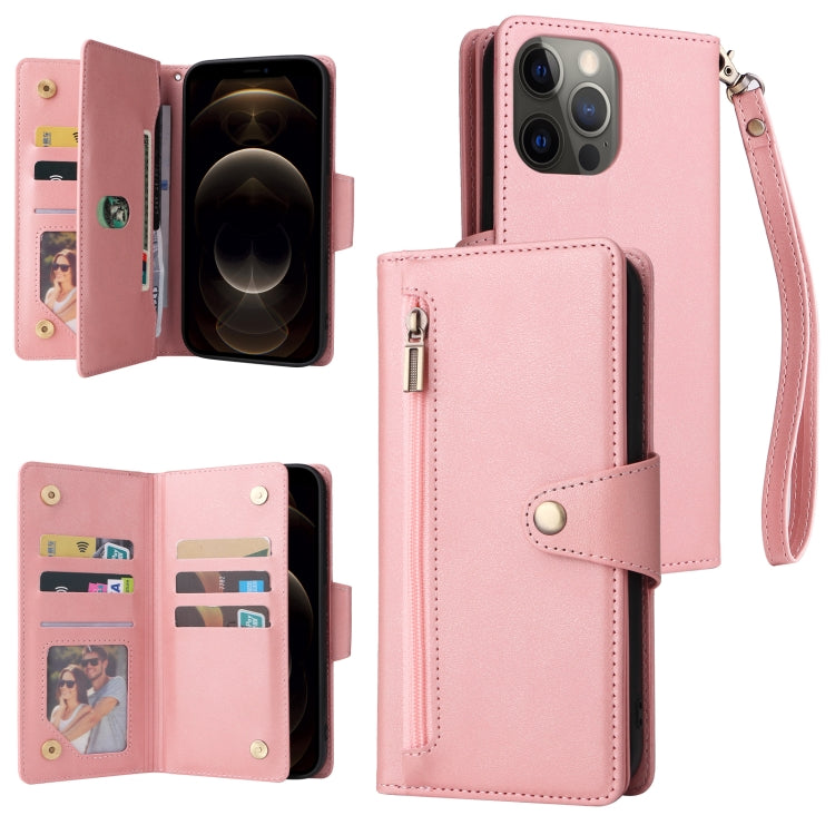 Custodia portafoglio in pelle 9 carte per iPhone 12 mini