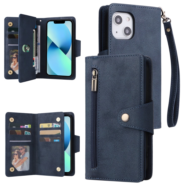 Custodia portafoglio in pelle 9 carte per iPhone 12 mini
