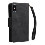 Custodia portafoglio in pelle 9 carte per iPhone XR