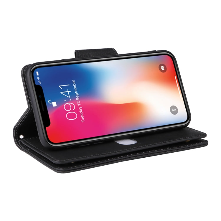 Custodia portafoglio in pelle 9 carte per iPhone XR