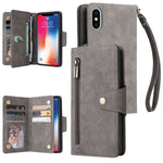 Custodia portafoglio in pelle 9 carte per iPhone XR