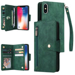 Custodia portafoglio in pelle 9 carte per iPhone XR