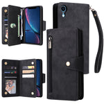 Custodia portafoglio in pelle 9 carte per iPhone XR