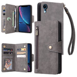 Custodia portafoglio in pelle 9 carte per iPhone XR