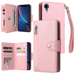 Custodia portafoglio in pelle 9 carte per iPhone XR