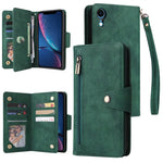 Custodia portafoglio in pelle 9 carte per iPhone XR