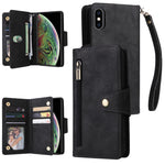 Custodia portafoglio in pelle 9 carte per iPhone XR