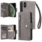 Custodia portafoglio in pelle 9 carte per iPhone XR