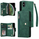 Custodia portafoglio in pelle 9 carte per iPhone XR
