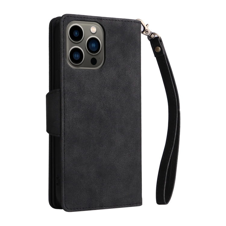Custodia portafoglio in pelle 9 carte per iPhone 13 Pro Max