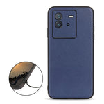 Cassa del telefono in vera pelle con trama in pelle di agnello con foro accurato, For vivo iQOO Neo6, For vivo X Note