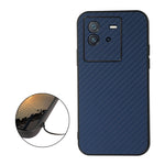 Custodia per telefono in PU con trama in fibra di carbonio con foro preciso, For vivo iQOO Neo6, For vivo X Note