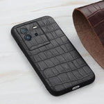 Cassa del telefono in vera pelle con trama in coccodrillo con foro accurato, For vivo iQOO Neo6, For vivo X Note