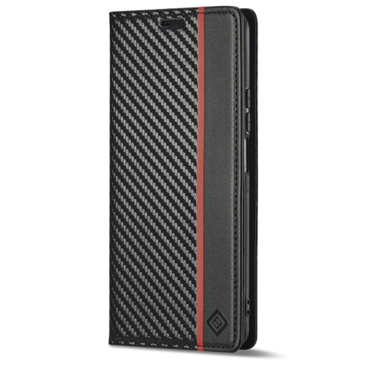 LC.IMEEKE Custodia per telefono in pelle con vibrazione in fibra di carbonio, For Xiaomi 11T / 11T Pro, For Xiaomi Mi 11 Lite, For Xiaomi Poco X4 Pro 5G, For Xiaomi Poco X3 NFC / Poco X3 Pro, For Xiaomi Redmi Note 11 Pro China                          ...