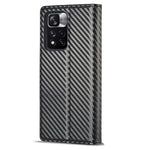 LC.IMEEKE Custodia per telefono in pelle con vibrazione in fibra di carbonio, For Xiaomi 11T / 11T Pro, For Xiaomi Mi 11 Lite, For Xiaomi Poco X4 Pro 5G, For Xiaomi Poco X3 NFC / Poco X3 Pro, For Xiaomi Redmi Note 11 Pro China                          ...