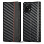 LC.IMEEKE Custodia per telefono in pelle con vibrazione in fibra di carbonio, For Xiaomi 11T / 11T Pro, For Xiaomi Mi 11 Lite, For Xiaomi Poco X4 Pro 5G, For Xiaomi Poco X3 NFC / Poco X3 Pro, For Xiaomi Redmi Note 11 Pro China                          ...