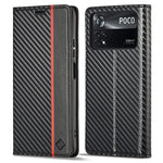 LC.IMEEKE Custodia per telefono in pelle con vibrazione in fibra di carbonio, For Xiaomi 11T / 11T Pro, For Xiaomi Mi 11 Lite, For Xiaomi Poco X4 Pro 5G, For Xiaomi Poco X3 NFC / Poco X3 Pro, For Xiaomi Redmi Note 11 Pro China                          ...