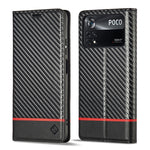 LC.IMEEKE Custodia per telefono in pelle con vibrazione in fibra di carbonio, For Xiaomi 11T / 11T Pro, For Xiaomi Mi 11 Lite, For Xiaomi Poco X4 Pro 5G, For Xiaomi Poco X3 NFC / Poco X3 Pro, For Xiaomi Redmi Note 11 Pro China                          ...